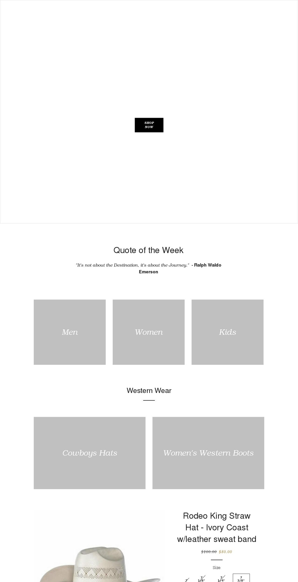 everydaywestern.com shopify website screenshot