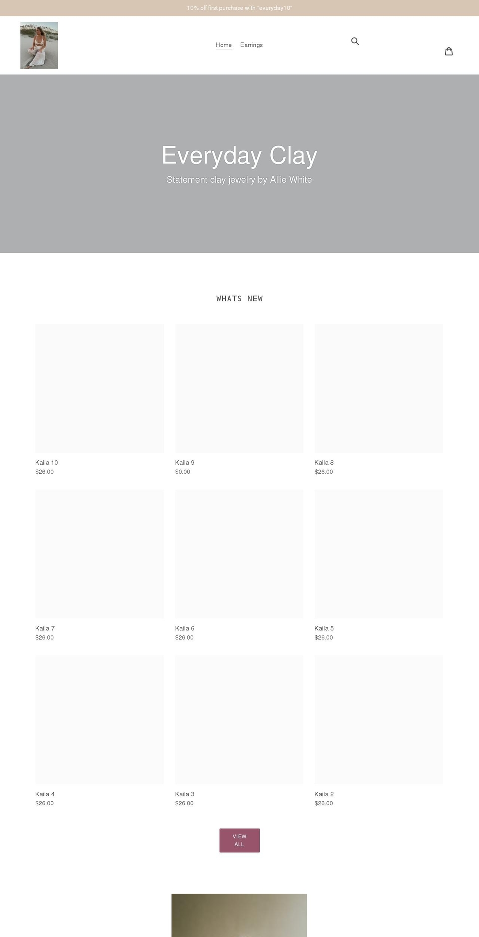 everydayyclay.com shopify website screenshot