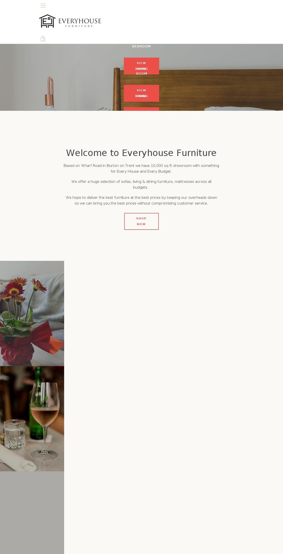 everyhousefurniture.co.uk shopify website screenshot