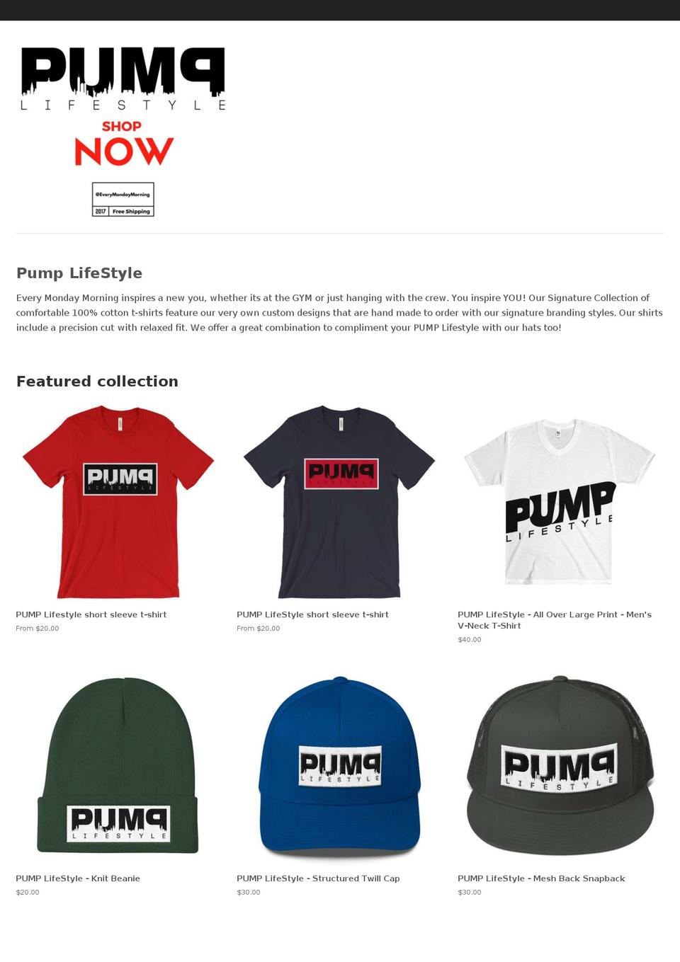 everymondaymorning.com — Shopify storefront screenshot