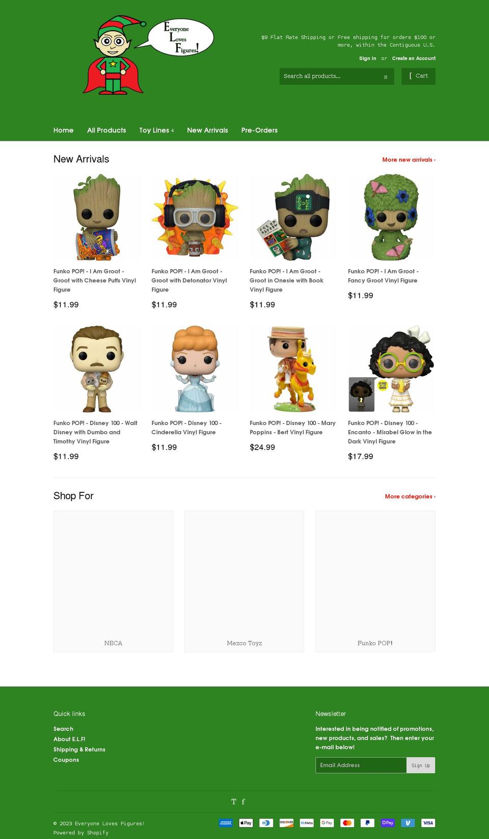 everyonelovesfigures.com shopify website screenshot