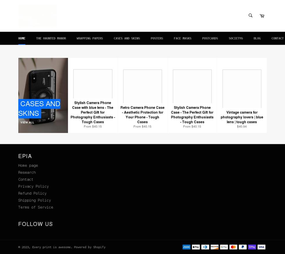 everyprintisawesome.com shopify website screenshot