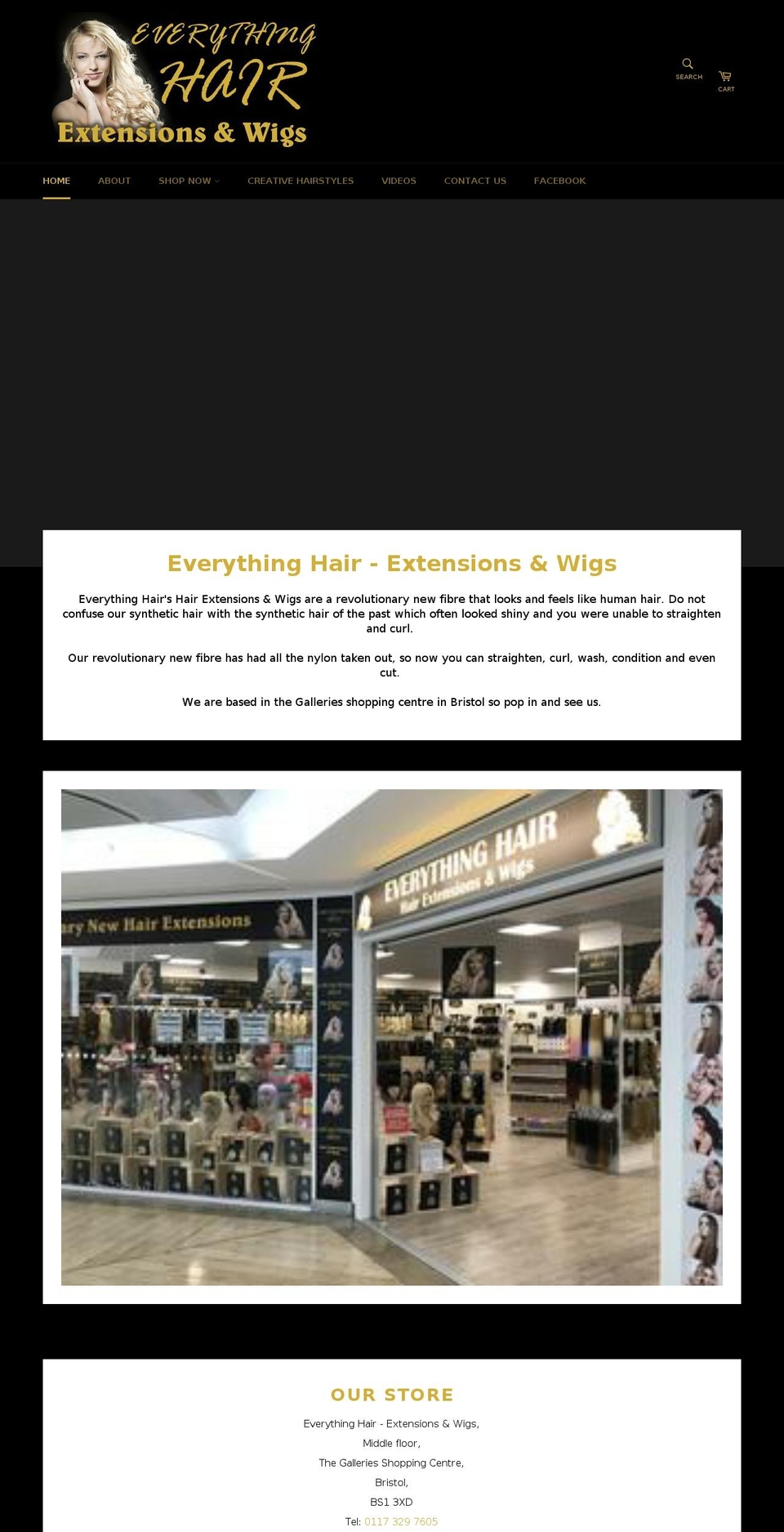 everything-hair.com shopify website screenshot