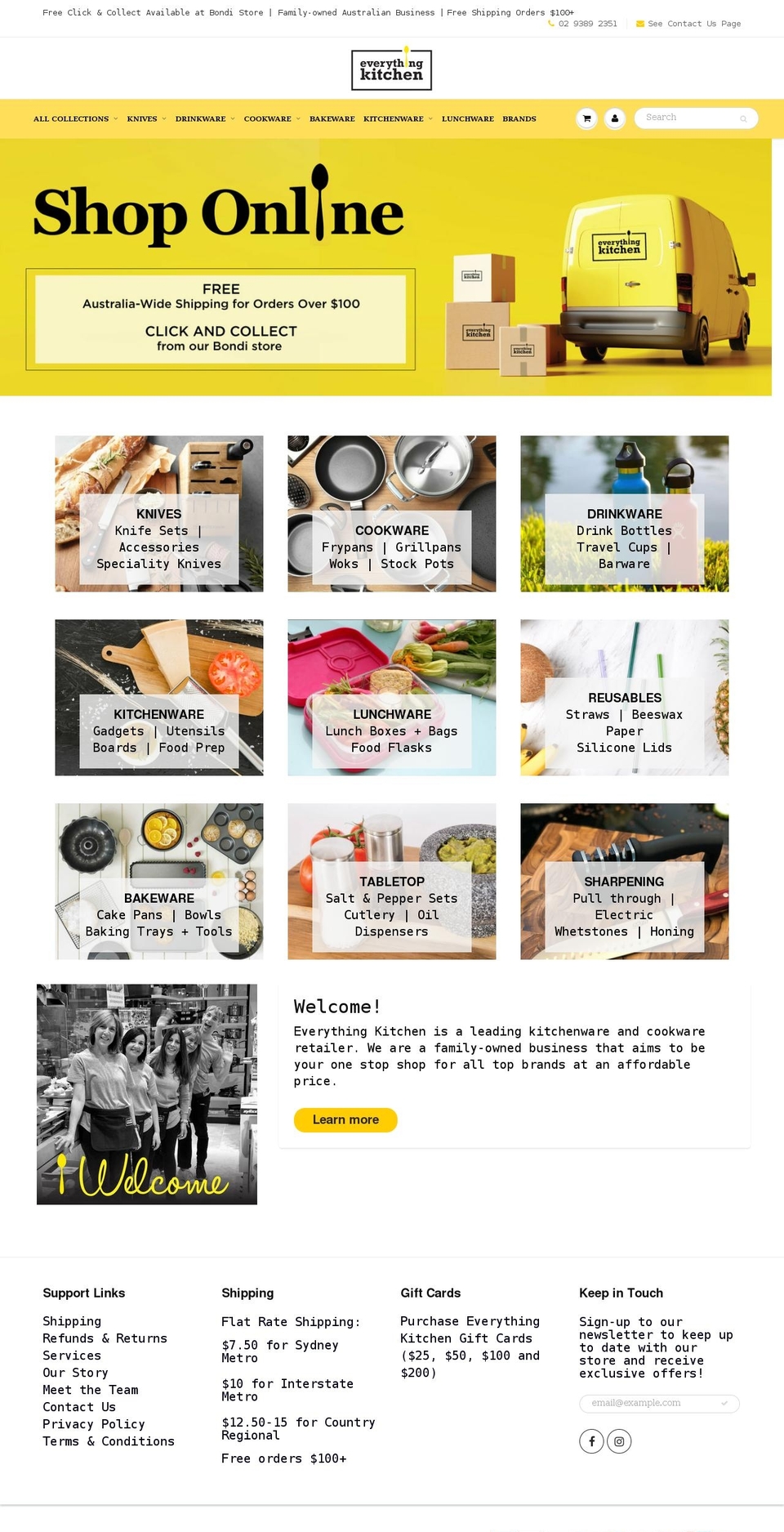 everything-kitchen.com.au shopify website screenshot