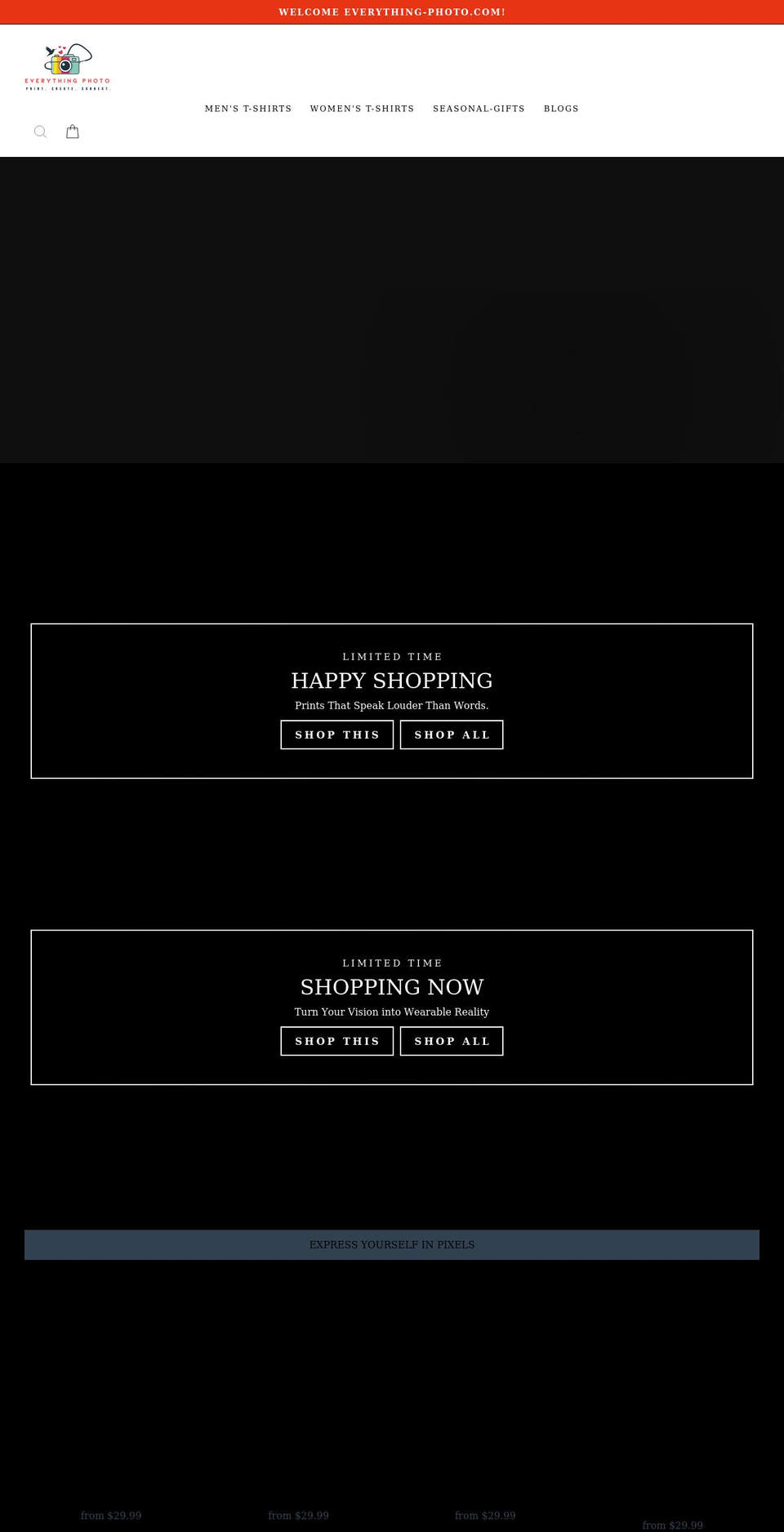 everything-photo.com shopify website screenshot