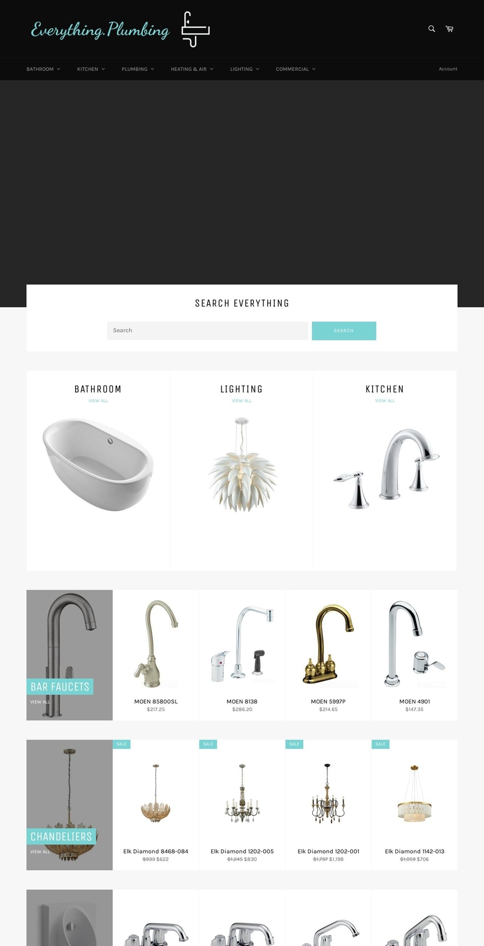 everything.plumbing shopify website screenshot