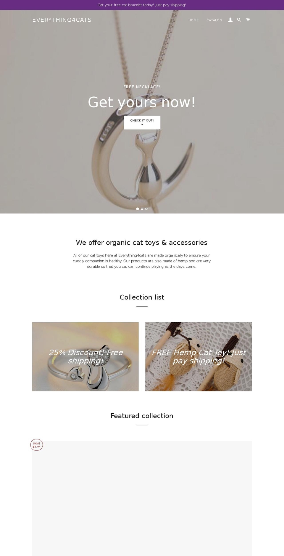 everything4cats.com — Shopify storefront screenshot