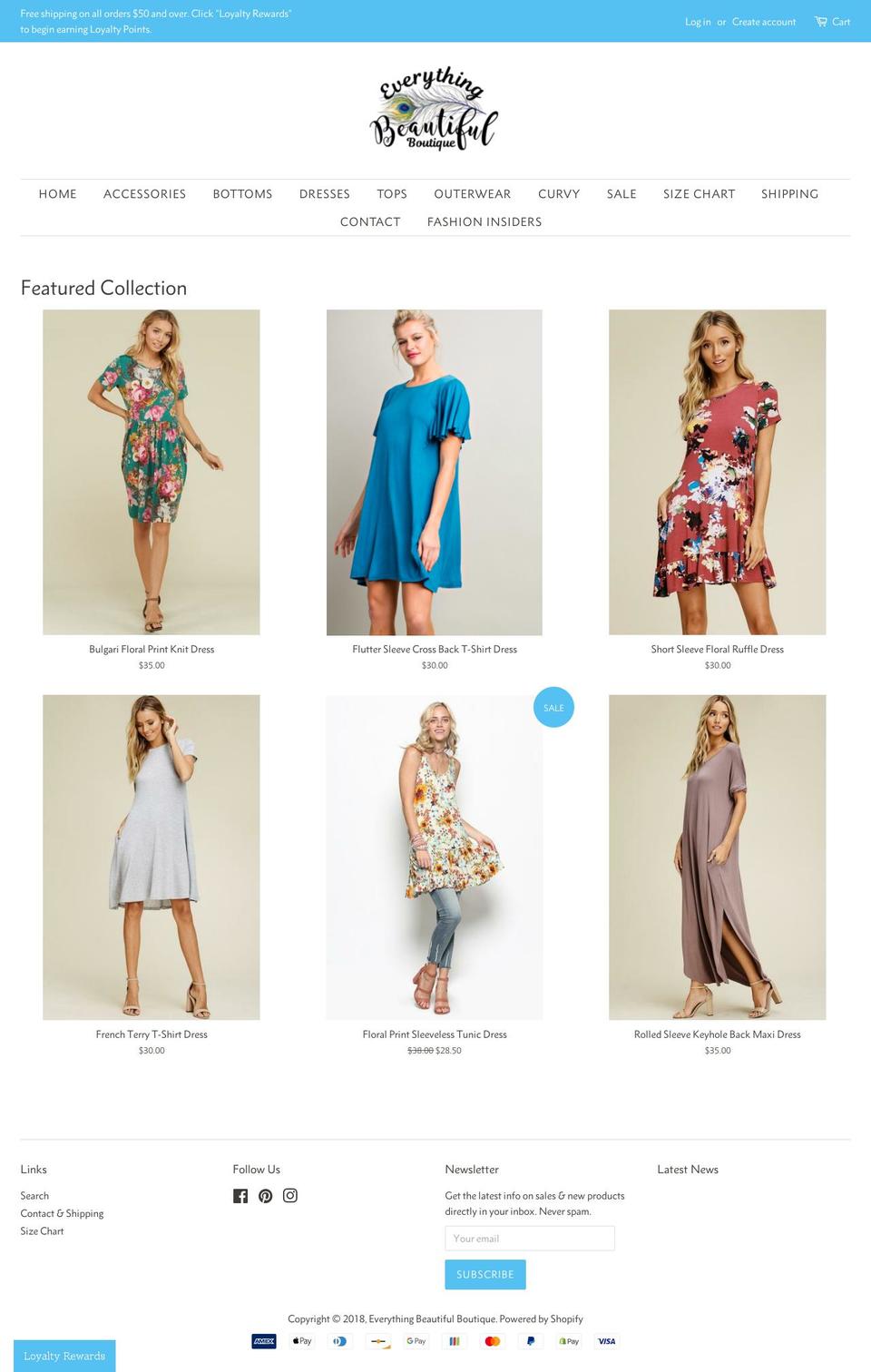 everythingbeautifulboutique.com shopify website screenshot