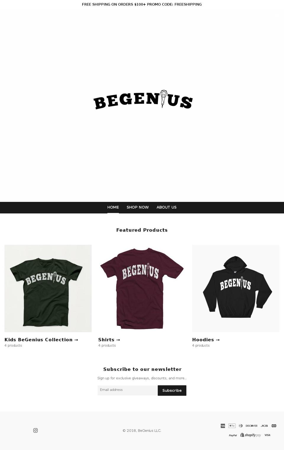 everythingbegenius.com — Shopify storefront screenshot
