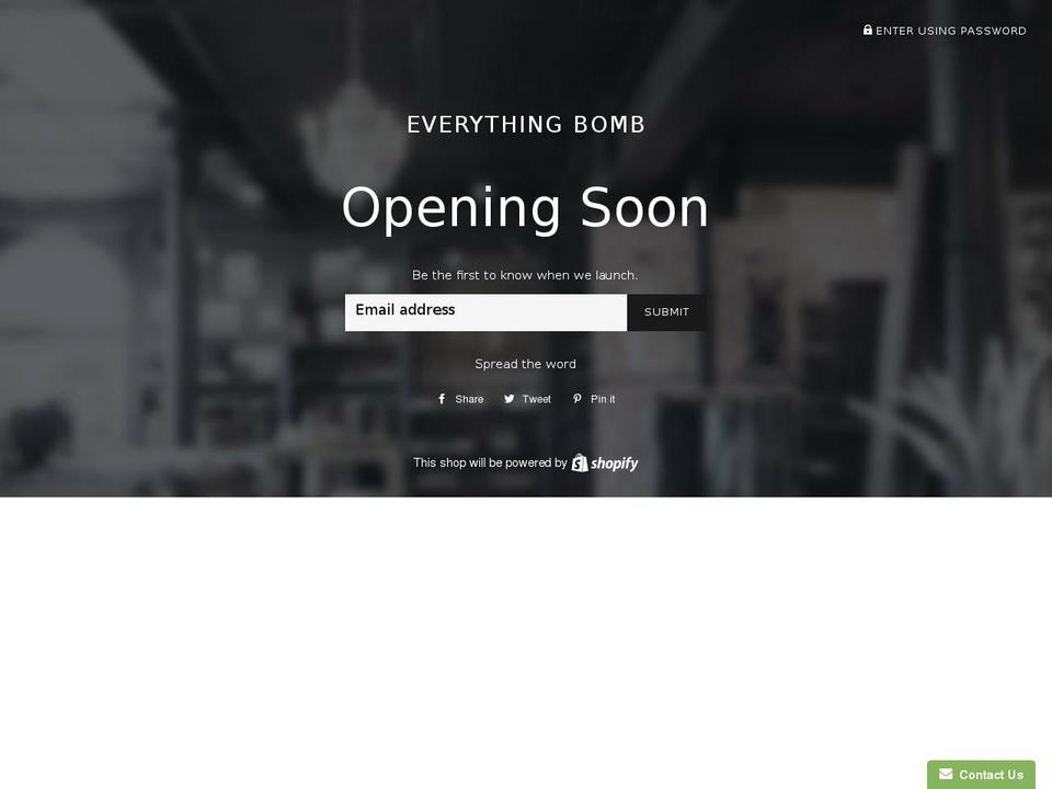 everythingbomb.com — Shopify storefront screenshot