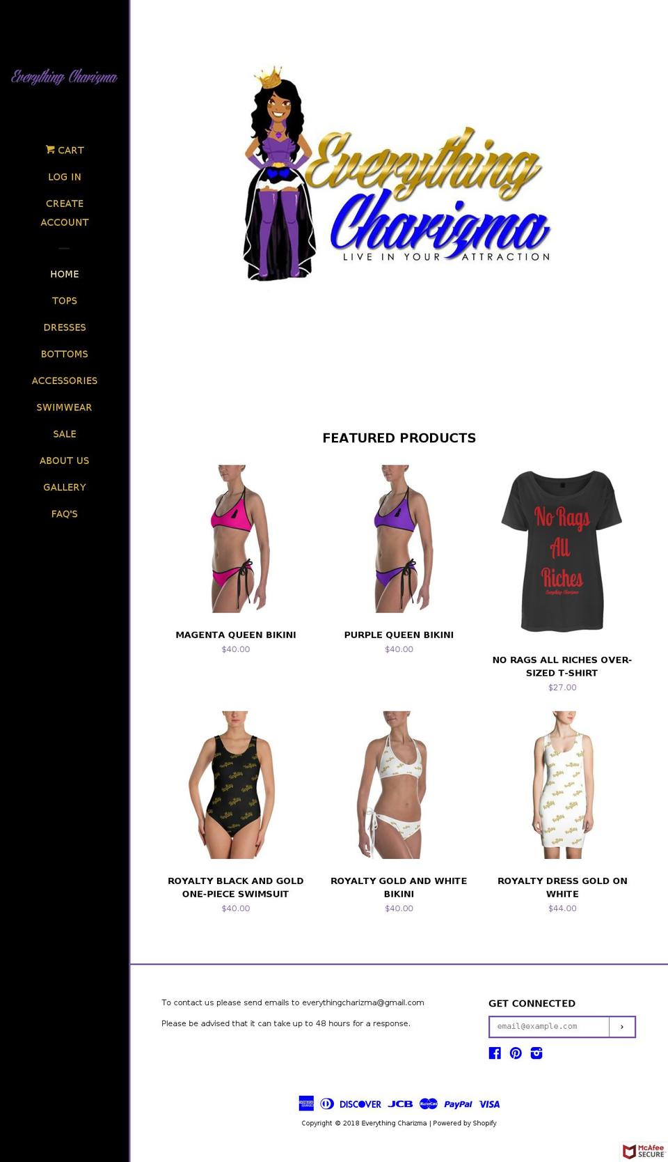 everythingcharizma.com — Shopify storefront screenshot