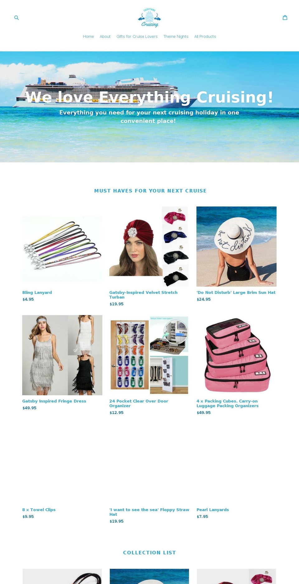 everythingcruising.com — Shopify storefront screenshot