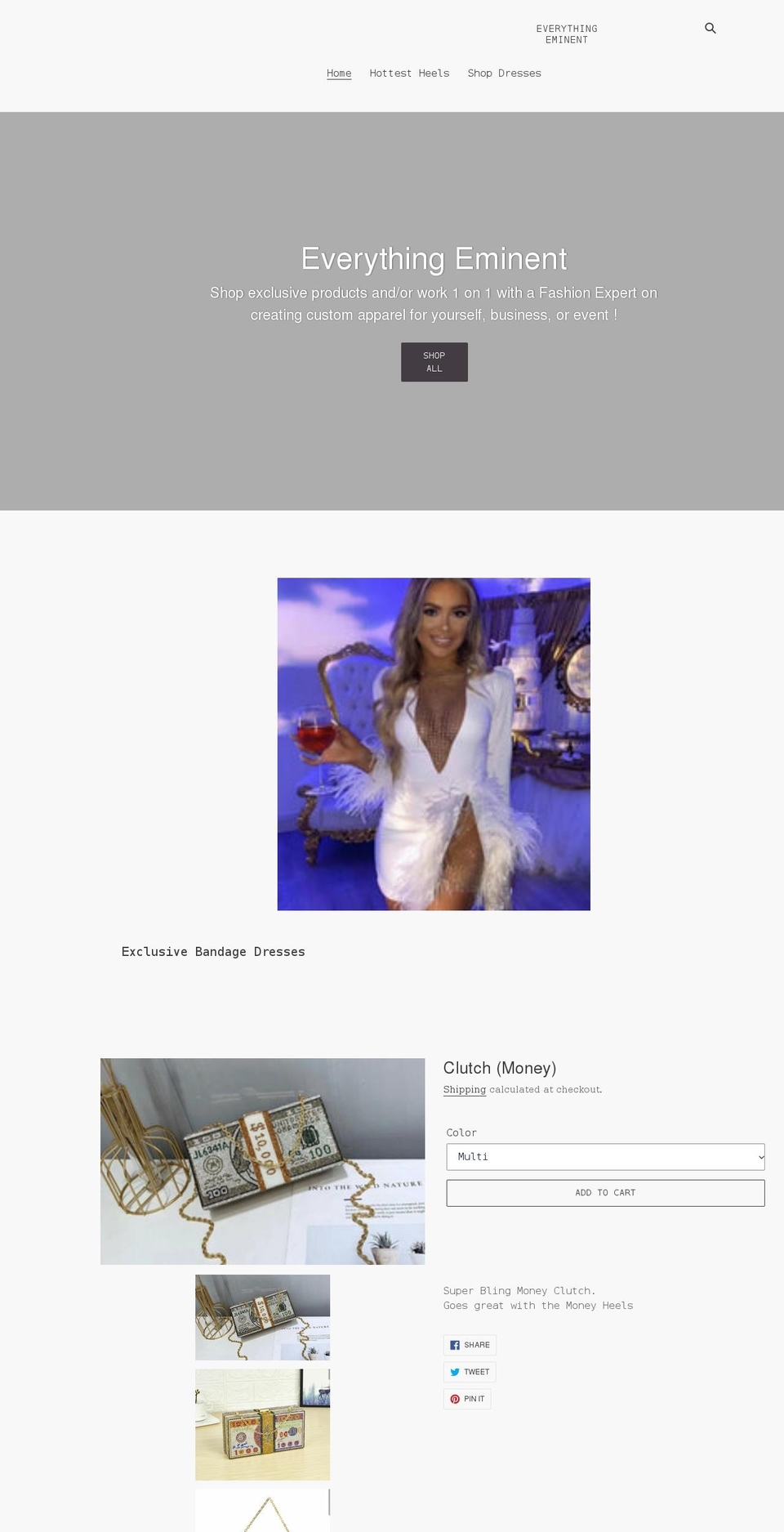 everythingeminent.com shopify website screenshot