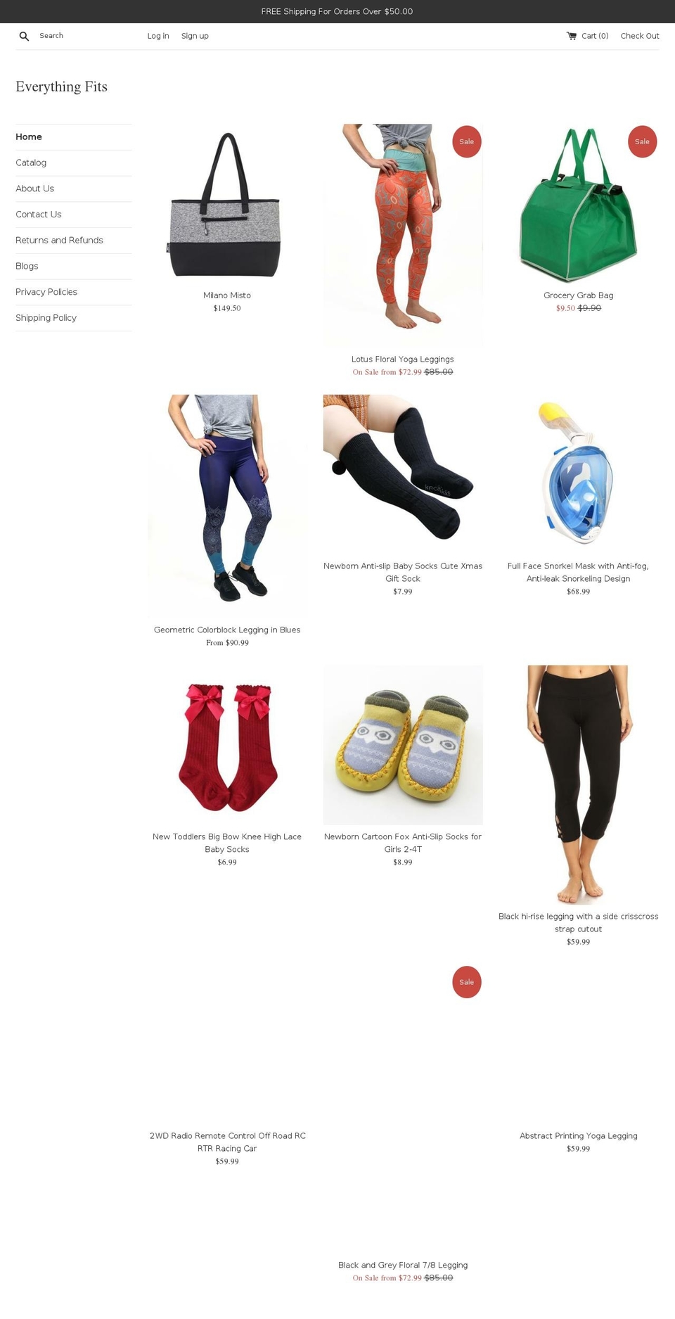 everythingfits.net shopify website screenshot
