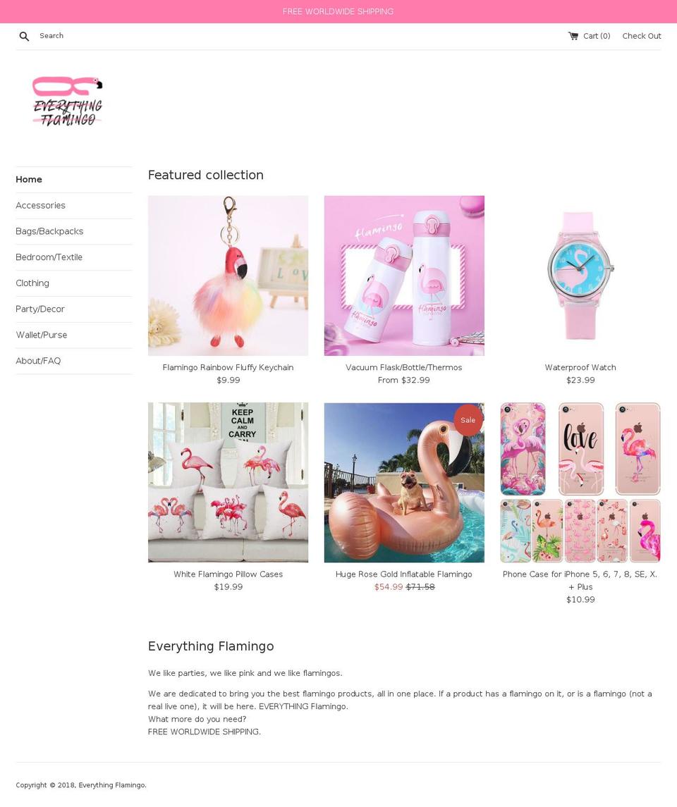everythingflamingo.com — Shopify storefront screenshot