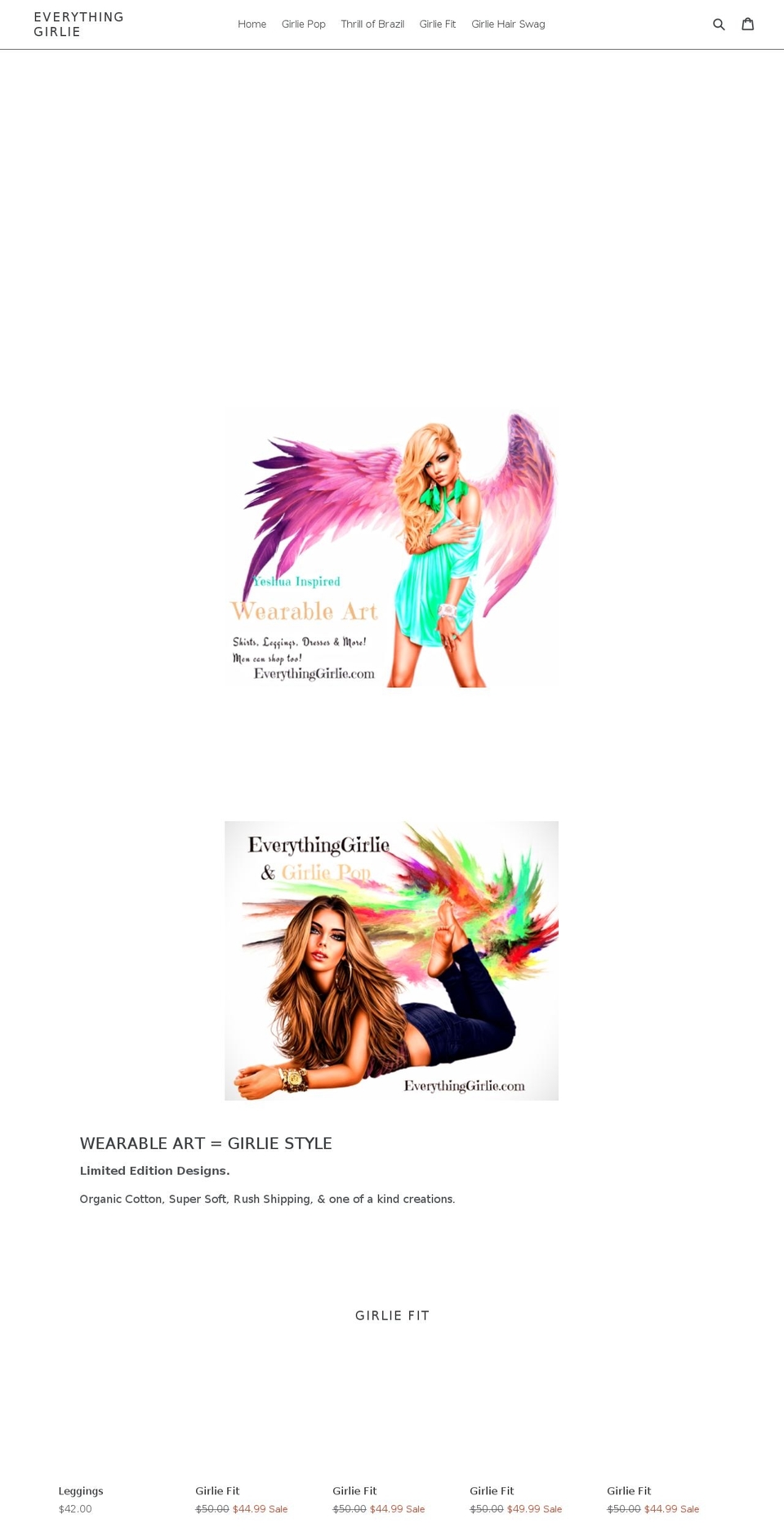 everythinggirlie.com — Shopify storefront screenshot