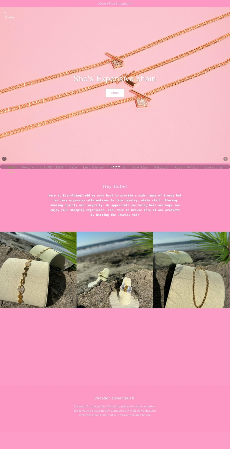 everythingicedd.com shopify website screenshot