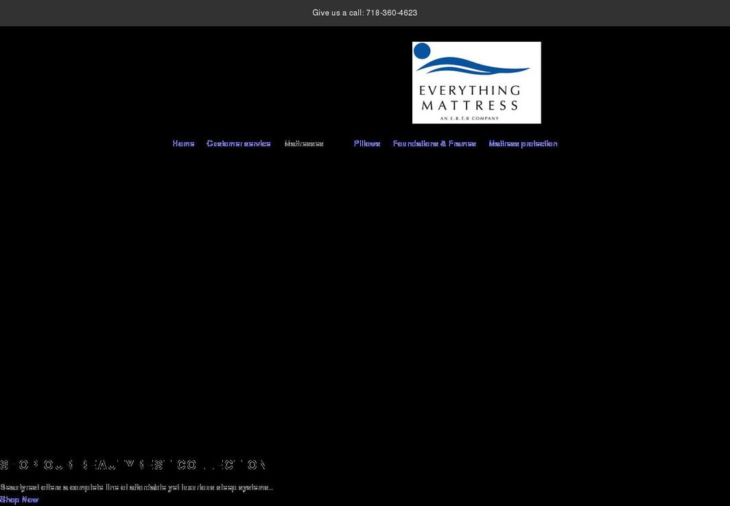 everythingmattress.com shopify website screenshot