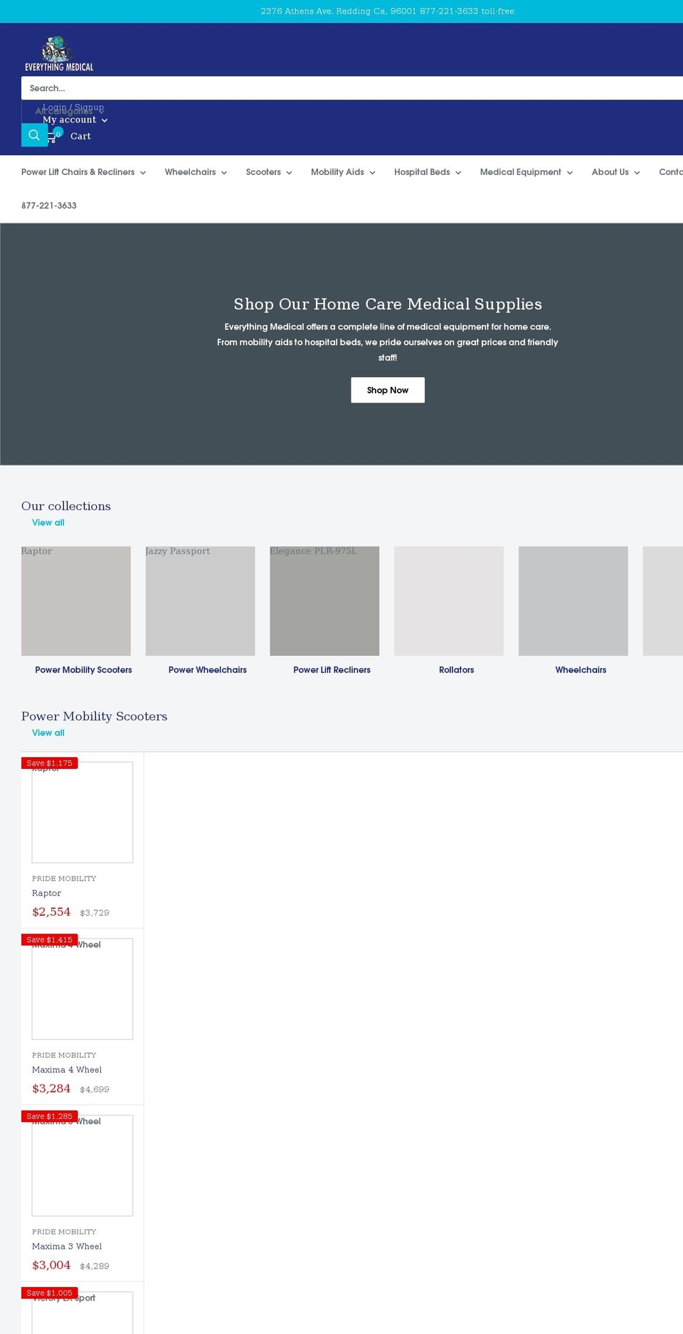 everythingmedicalonline.com shopify website screenshot