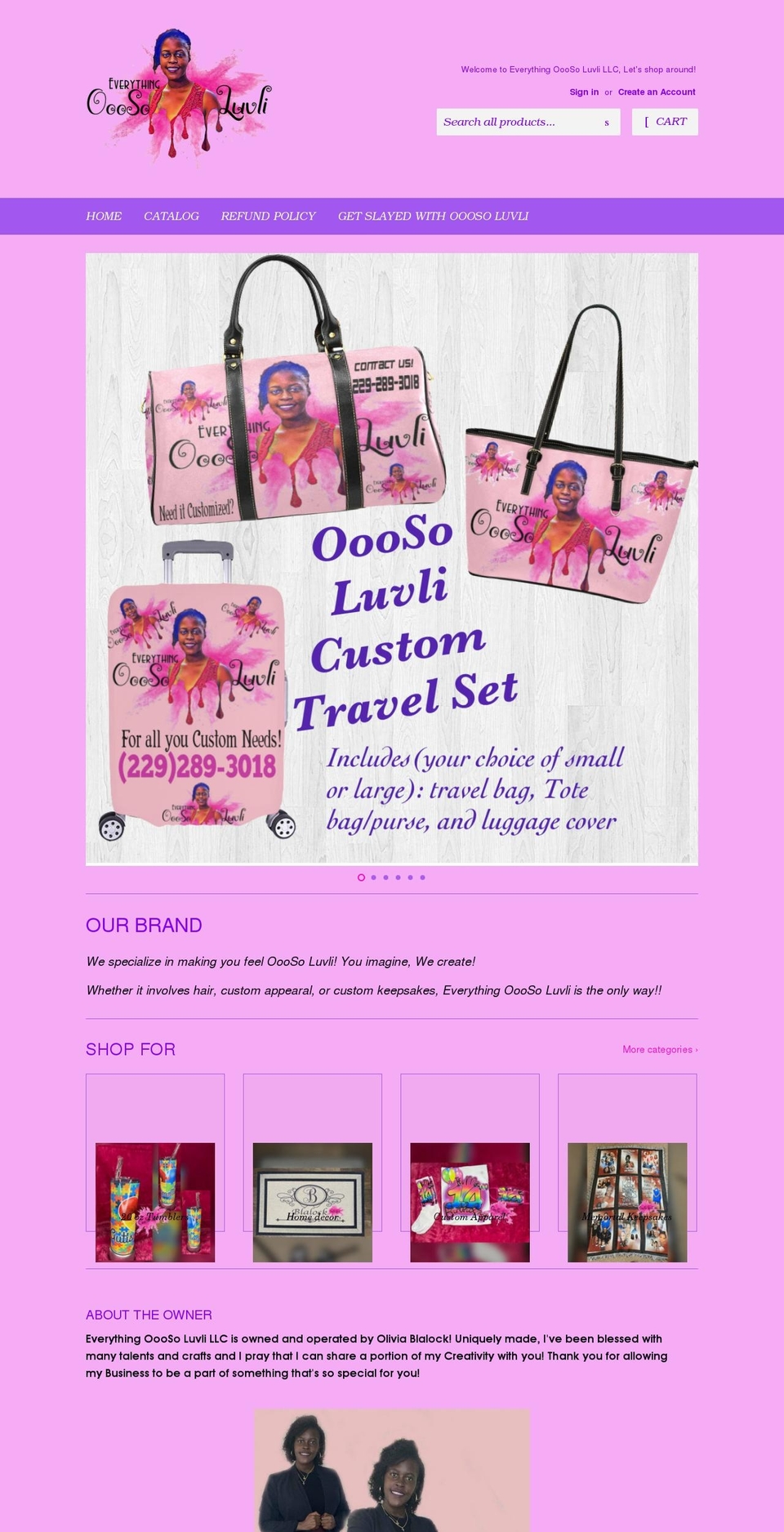 everythingooosoluvli.com shopify website screenshot