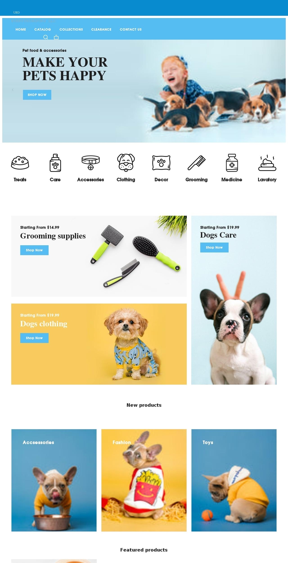 everythingpups.com shopify website screenshot