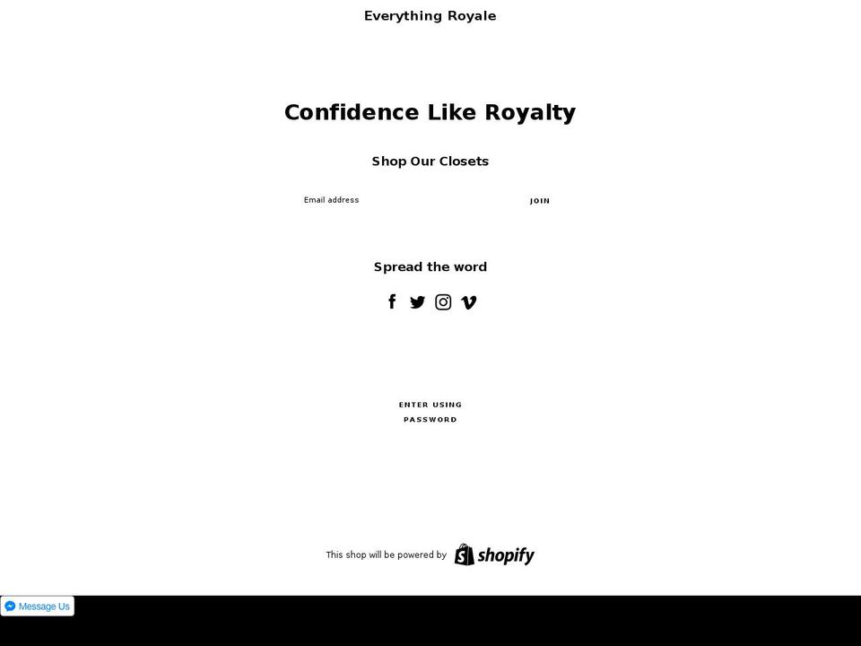 everythingroyale.com — Shopify storefront screenshot