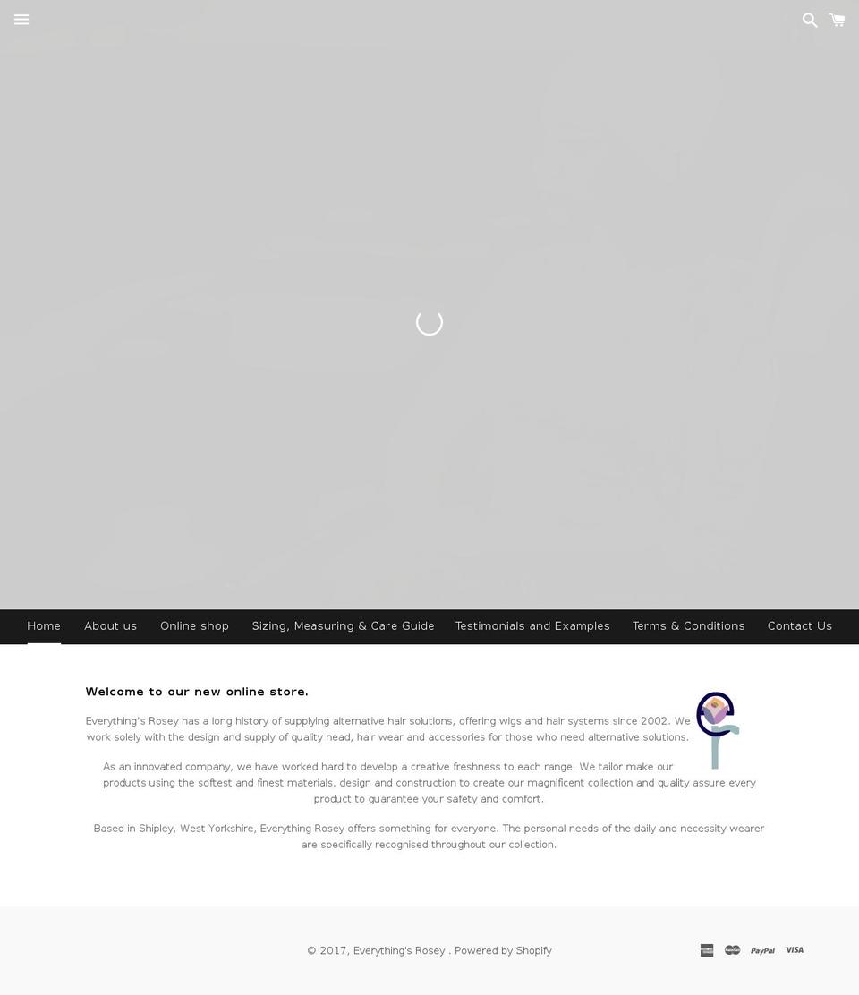 everythingsrosey.com shopify website screenshot