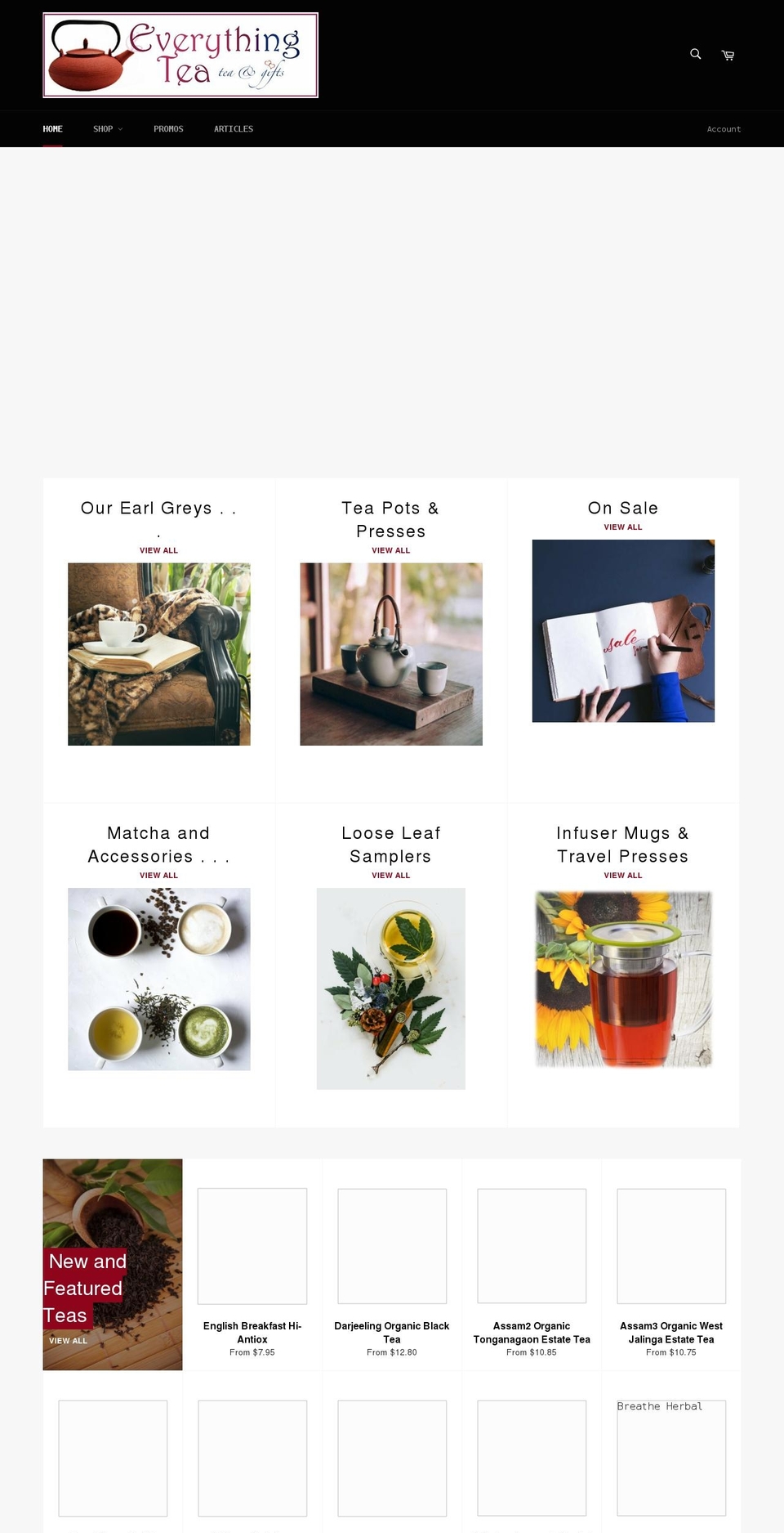everythingtea.ca shopify website screenshot