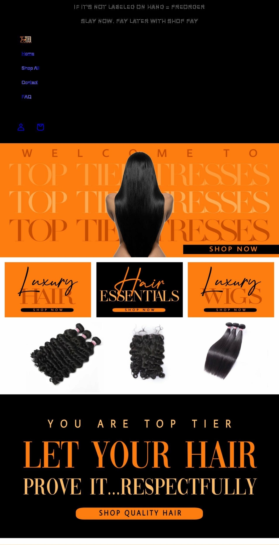 everythingtoptier.com shopify website screenshot