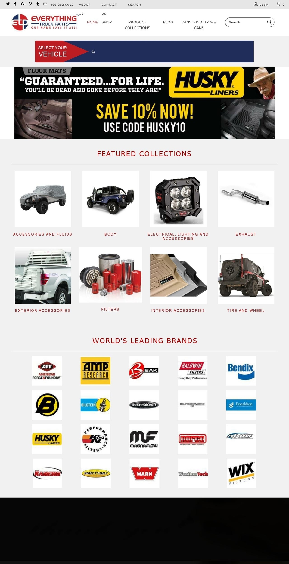 everythingtruckparts.com — Shopify storefront screenshot