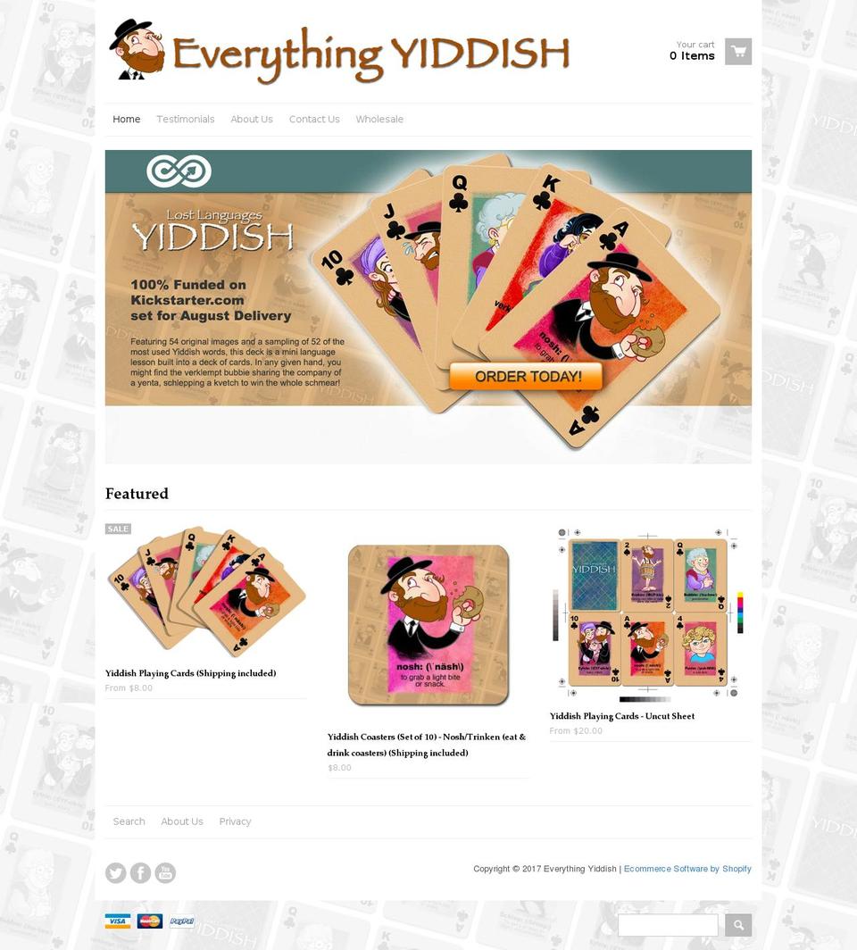 everythingyiddish.com shopify website screenshot