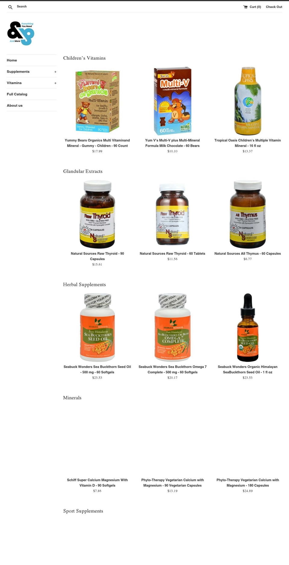 everythingyouneedand-more.com shopify website screenshot