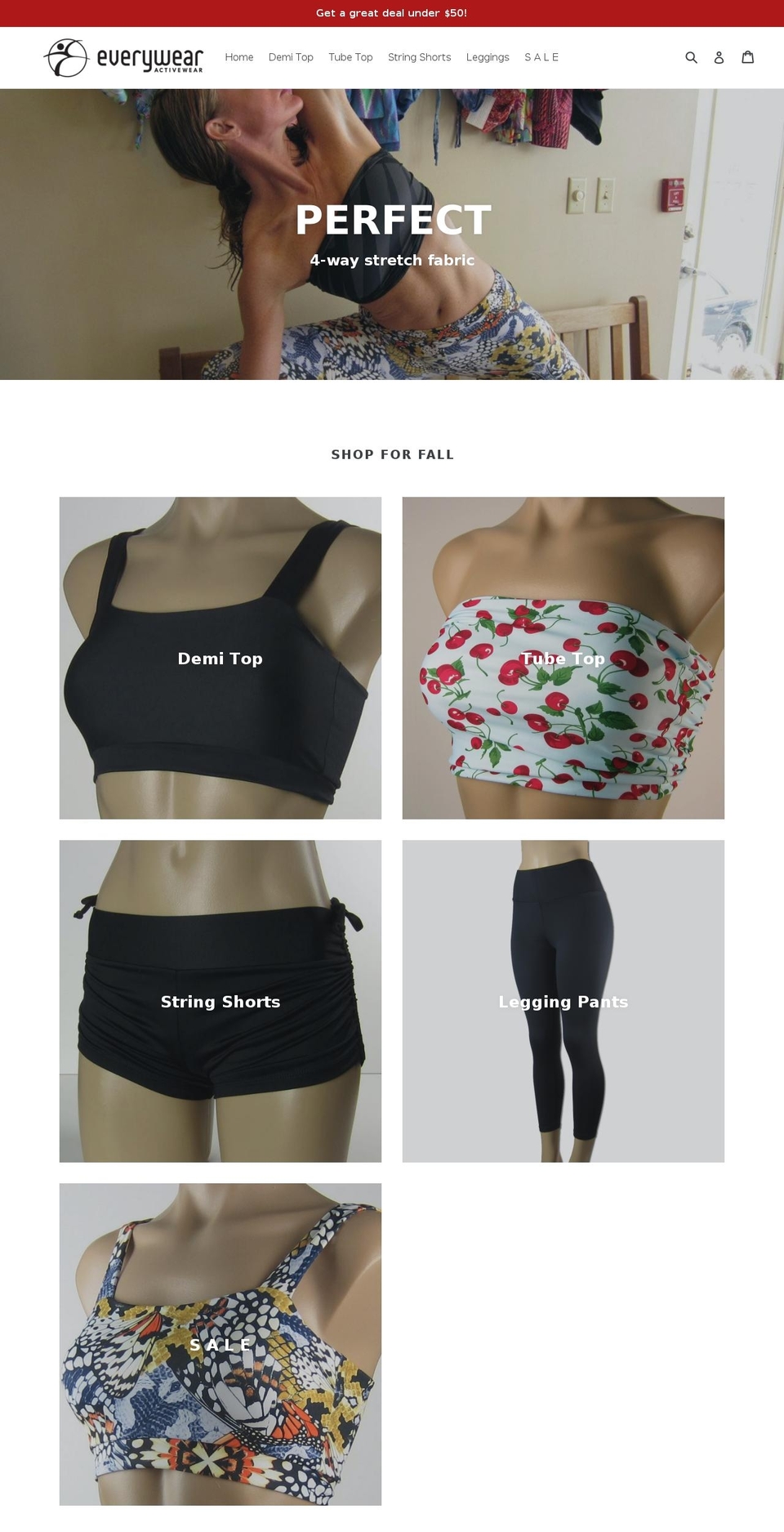 everywearactivewear.com shopify website screenshot