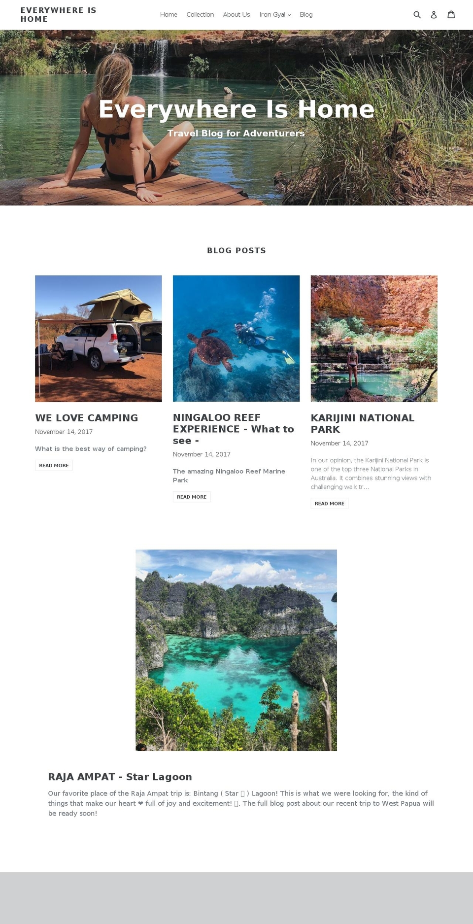 everywhereshome.com — Shopify storefront screenshot