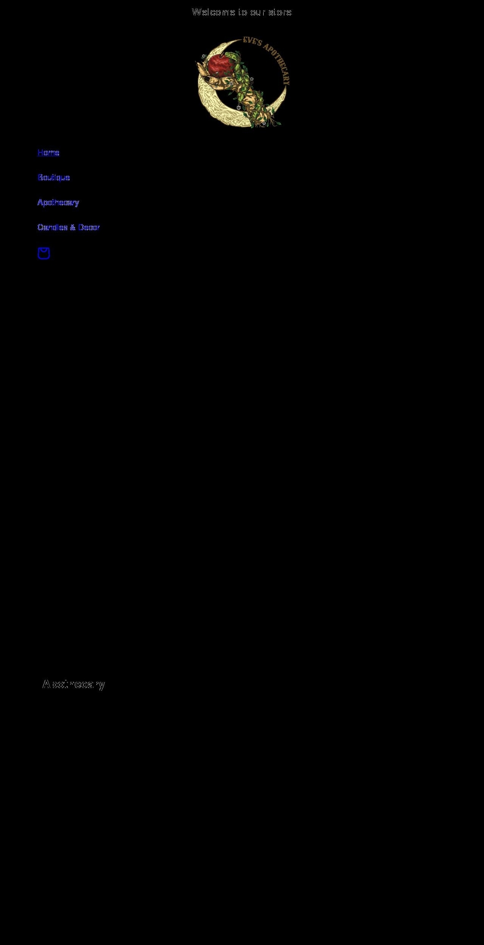 evesapothecary.com shopify website screenshot