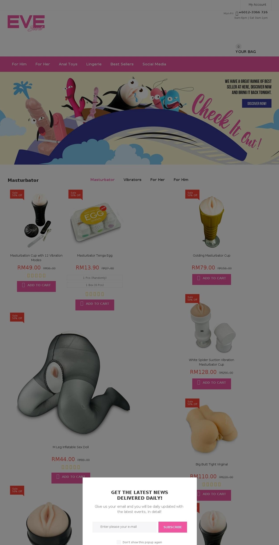evesecret2u.com — Shopify storefront screenshot