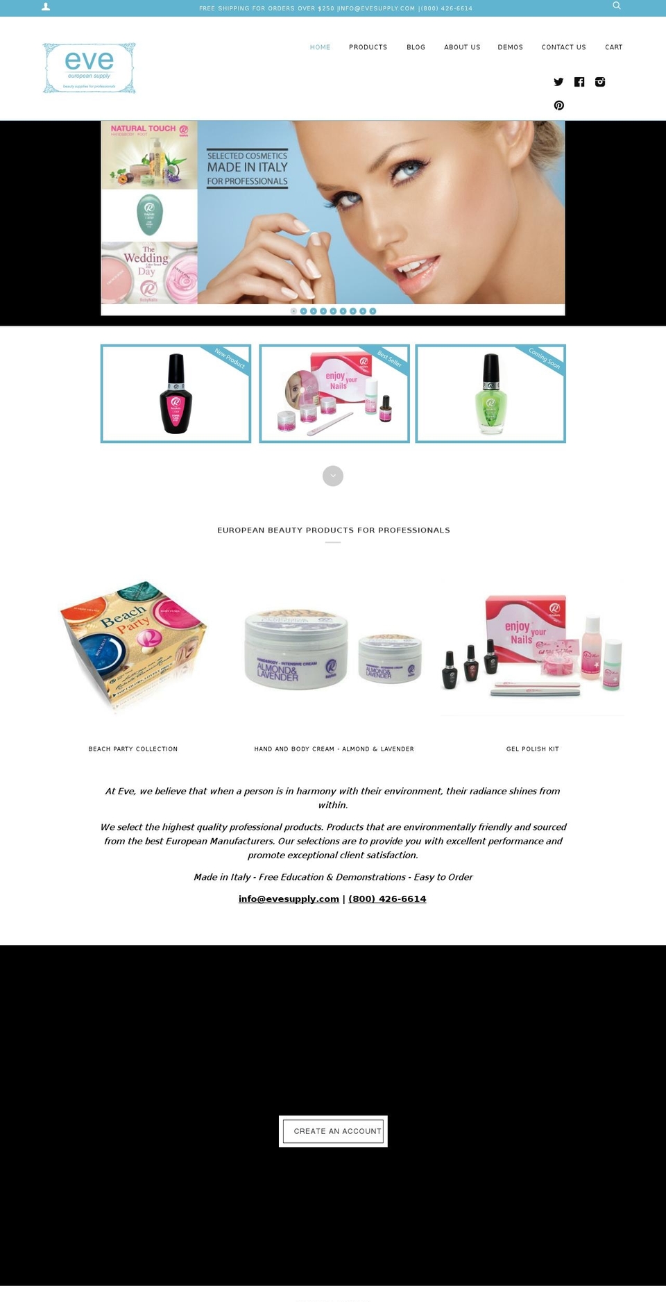 Final Pipeline Shopify theme site example evesupply.com