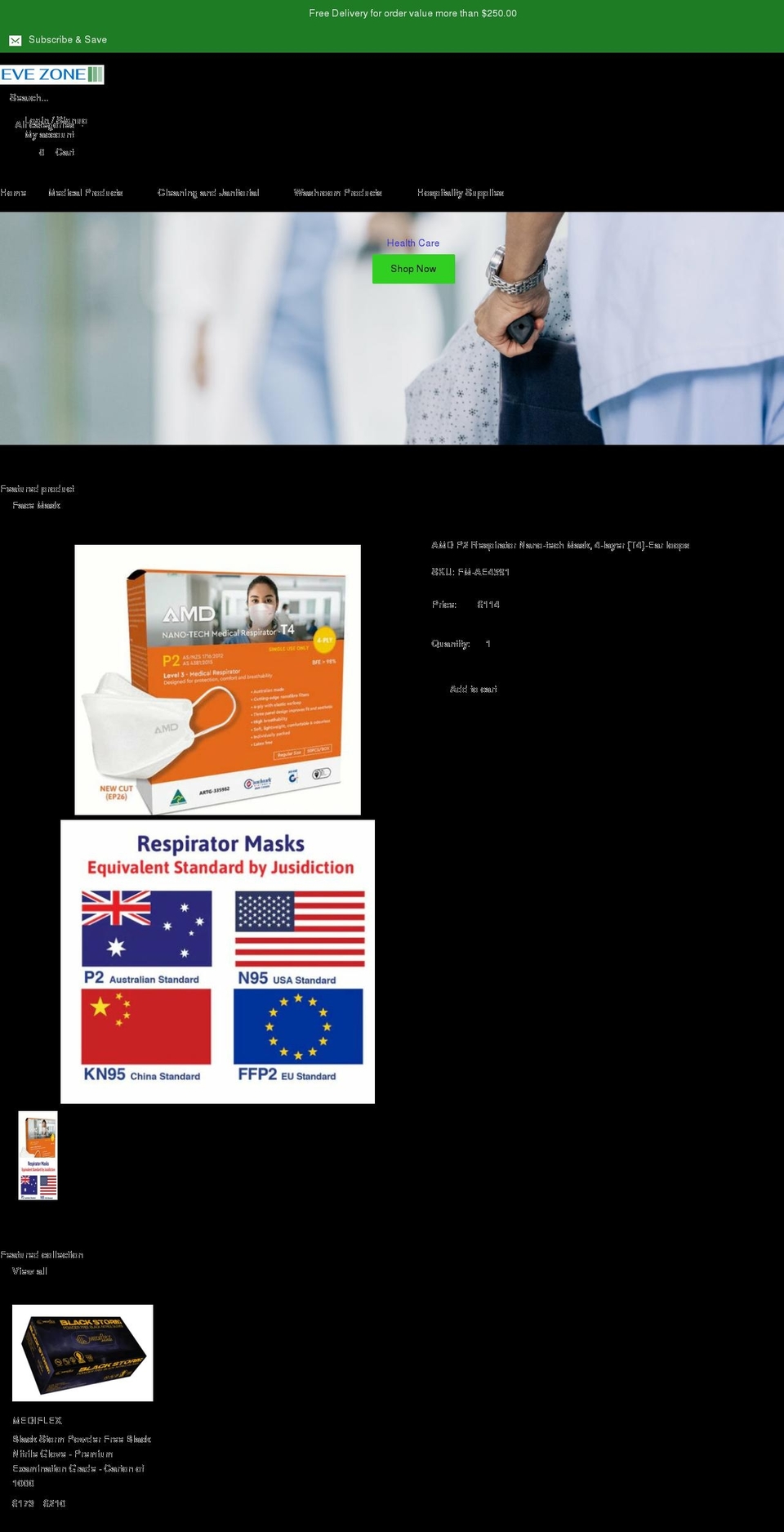 evezone.com.au shopify website screenshot