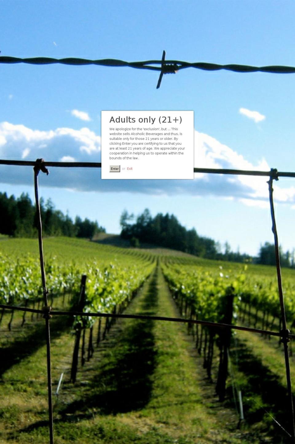 evidencewine.com shopify website screenshot