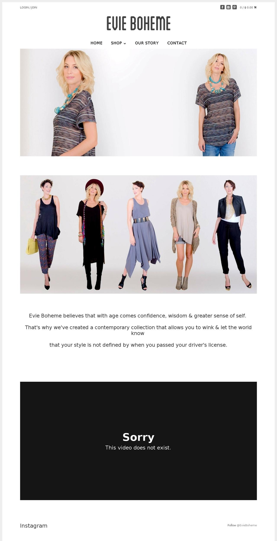 evieboheme.biz shopify website screenshot