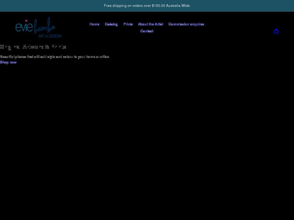 eviehambo.com shopify website screenshot