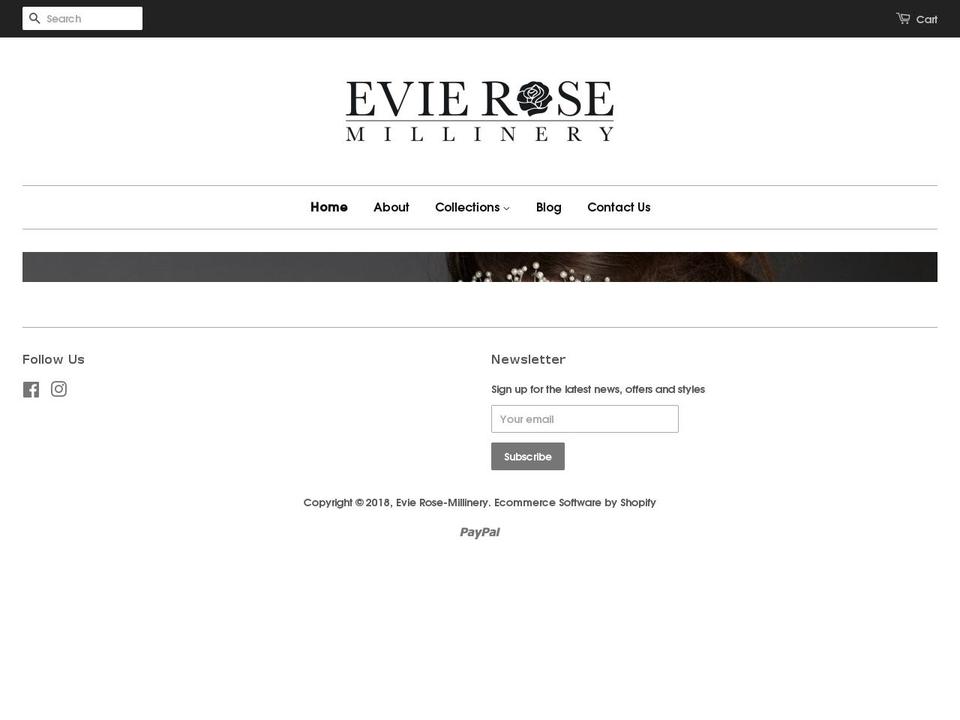 evierose-millinery.com — Shopify storefront screenshot