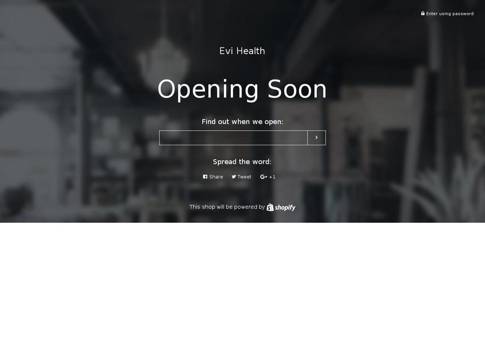 evihealth.com shopify website screenshot