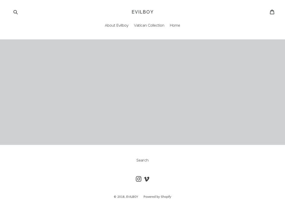 evilboyofficial.com — Shopify storefront screenshot