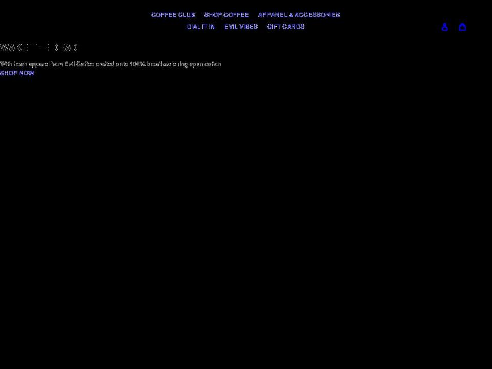 evilcoffeecompany.com shopify website screenshot