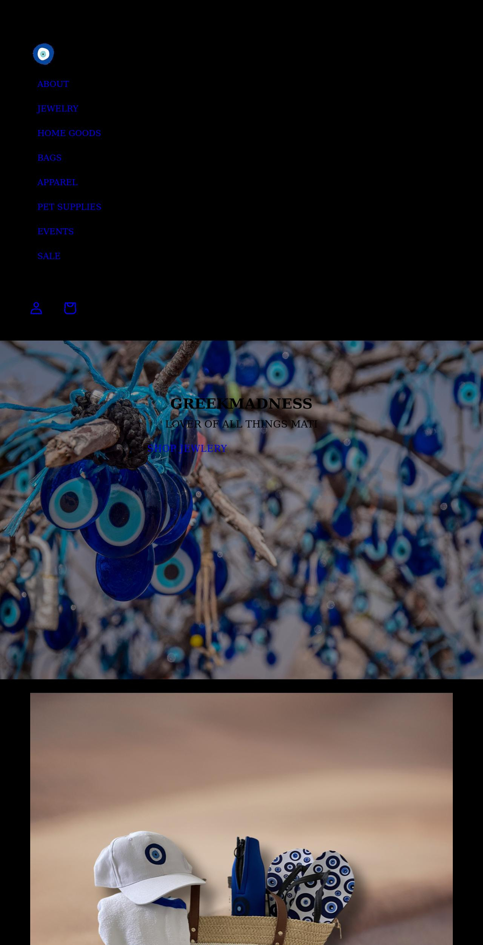 evileyeaccessories.com shopify website screenshot