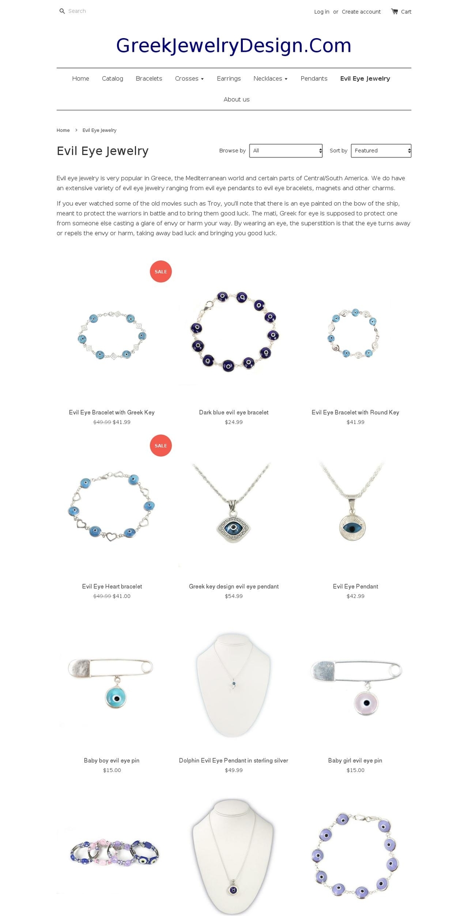 evileyejewelrystore.com — Shopify storefront screenshot