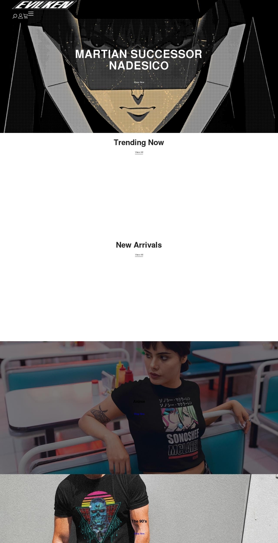 evilken.shop shopify website screenshot