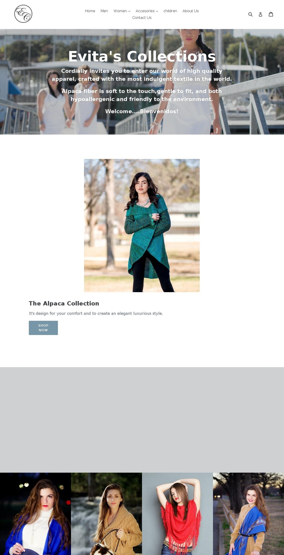 evitascollection.com — Shopify storefront screenshot