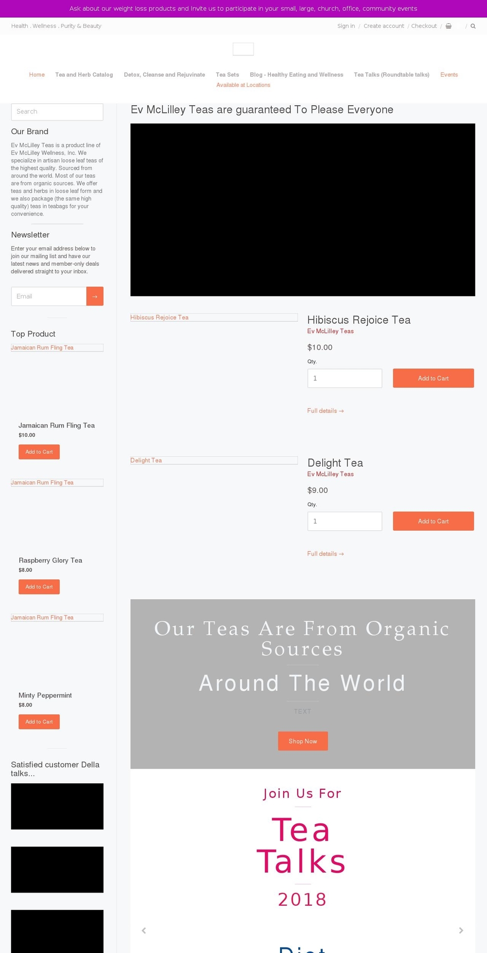 evmclilley.com — Shopify storefront screenshot